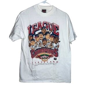 Vintage 1995 Cleveland Indians League Champions Team T-shirt Size Medium